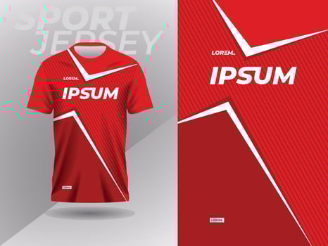 red sports jersey football and soccer, jersey racing, gaming, motocross, cycling, running vector