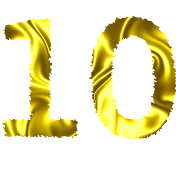 golden number ten png