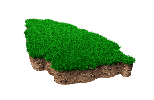 Saint Lucia Map Grass and ground Map texture 3d illustration png