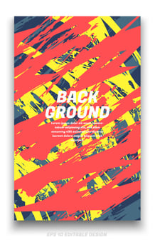 Abstract grunge background cover design with brush strokes concept. Design element for posters, magazines, book covers, brochure template, flyer, presentation. vector