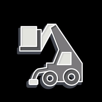 Icon Telehandler. related to Construction Vehicles symbol. glossy style. simple design editable. simple illustration vector