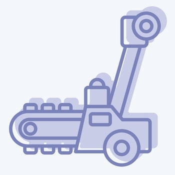 Icon Trencher. related to Construction Vehicles symbol. two tone style. simple design editable. simple illustration vector