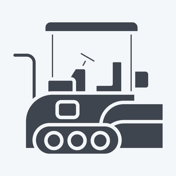 Icon Asphalt Paver. related to Construction Vehicles symbol. glyph style. simple design editable. simple illustration vector