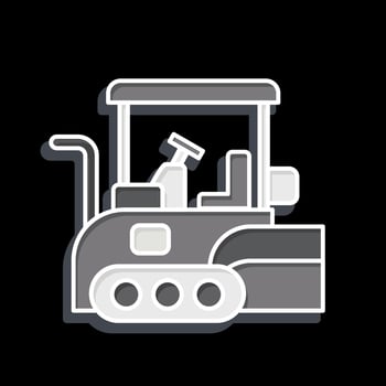 Icon Asphalt Paver. related to Construction Vehicles symbol. glossy style. simple design editable. simple illustration vector