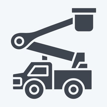 Icon Bucket Truck. related to Construction Vehicles symbol. glyph style. simple design editable. simple illustration vector
