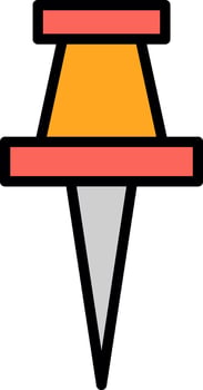 Push pin Vector Icon Design