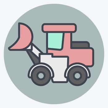 Icon Loader Truck. related to Construction Vehicles symbol. color mate style. simple design editable. simple illustration vector