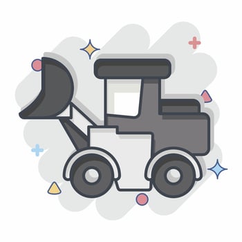 Icon Loader Truck. related to Construction Vehicles symbol. comic style. simple design editable. simple illustration vector