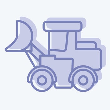 Icon Loader Truck. related to Construction Vehicles symbol. two tone style. simple design editable. simple illustration vector