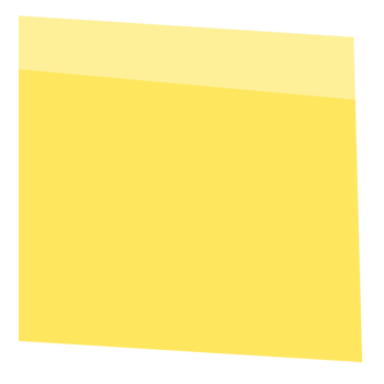 Square yellow sticky paper note reminders. Office memo label stationery. png