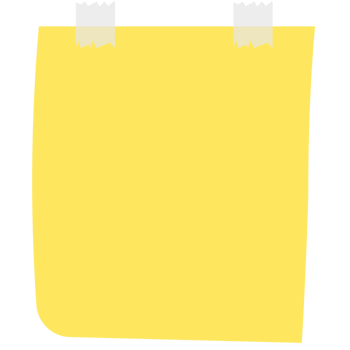 Square yellow sticky paper note reminders. Office memo label stationery. png