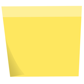 Square yellow sticky paper note reminders. Office memo label stationery. png