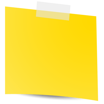 Square yellow sticky paper note reminders. Office memo label stationery. png