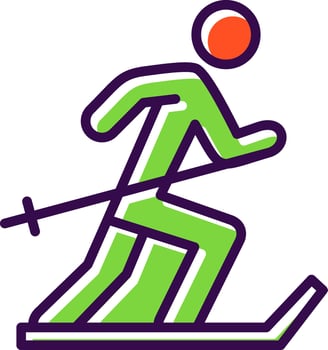 Ski Vector Icon Design