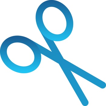 Cut Vector Icon Design