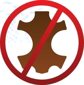 No leather Vector Icon Design