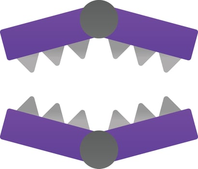 Bear trap Vector Icon Design