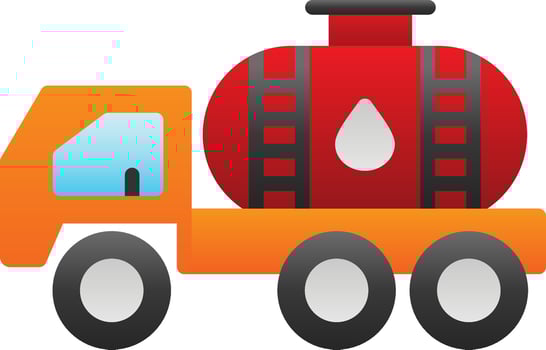 Oil tanker Vector Icon Design