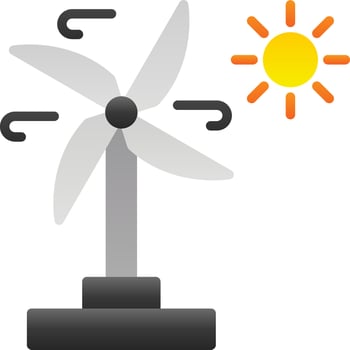 Wind energy Vector Icon Design
