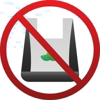 No plastic bags Vector Icon Design