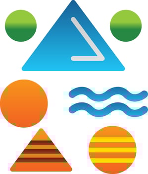Memphis style Vector Icon Design