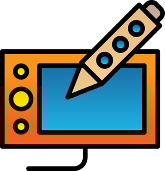 Drawing tablet Vector Icon Design