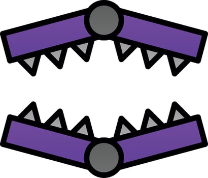 Bear trap Vector Icon Design