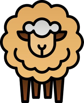 Sheep Vector Icon Design
