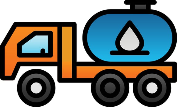 Tanker truck Vector Icon Design