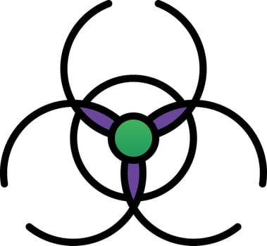 Biohazard sign Vector Icon Design