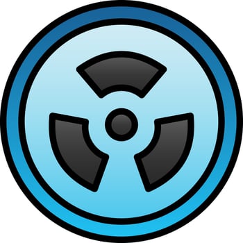 Radiation sign Vector Icon Design
