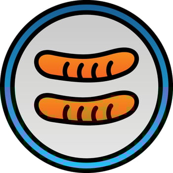 Sausage Vector Icon Design