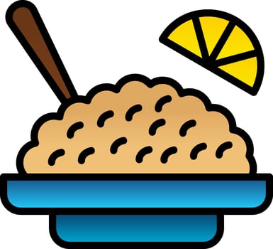 American fried rice Vector Icon Design