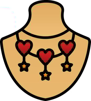 Necklace Vector Icon Design