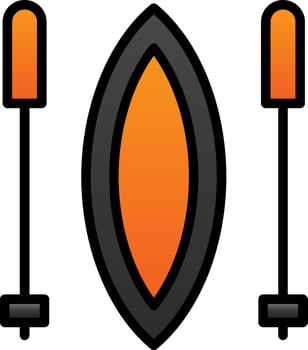 Slalom Vector Icon Design