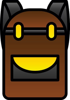 Backpack Vector Icon Design