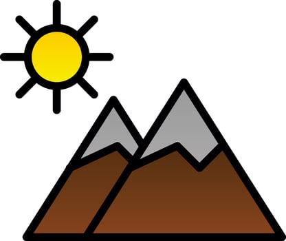 Mountains Vector Icon Design