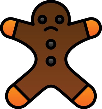 Gingerbread man Vector Icon Design