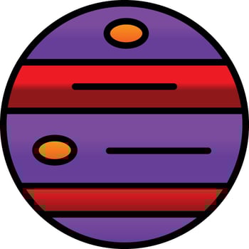 Planets Vector Icon Design