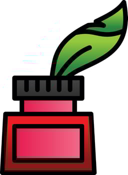 Inkwell Vector Icon Design