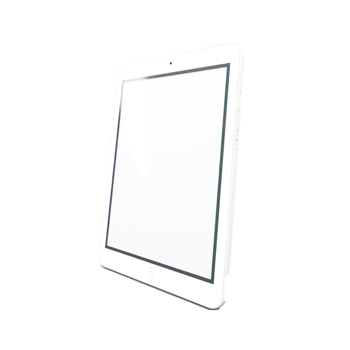 Tablet with Blank or Empty Screen Isolated on Transparent Background png