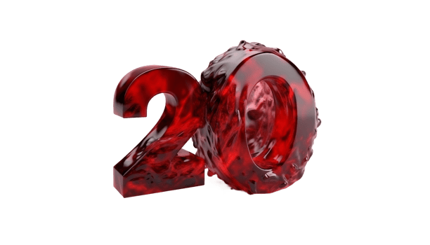 20 alphabet on transparent background png