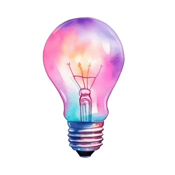 Watercolor Idea Light Bulb. Illustration png