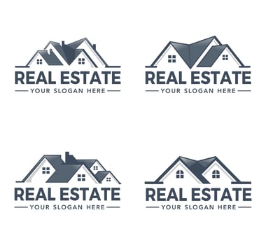 set of real estate logo design and templates vector