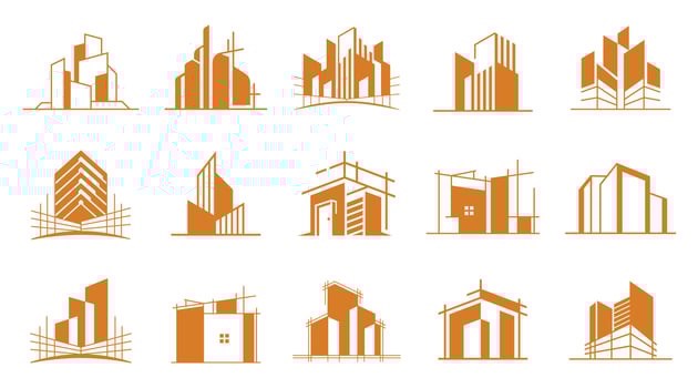 set of real estate logo design and templates vector
