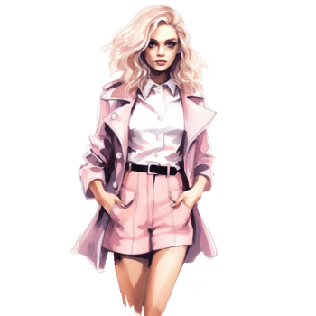 Watercolor Fahion Illustration Isolated. Illustration png