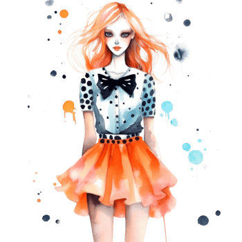 Watercolor Fahion Illustration Isolated. Illustration png