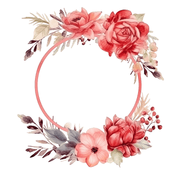 Watercolor Floral Wreath Isolated. Illustration png