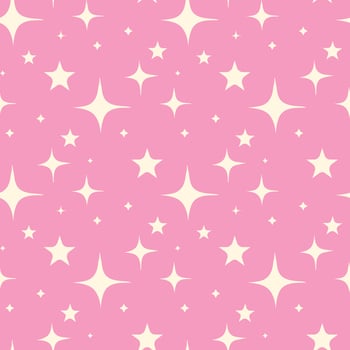 pattern with white stars. Retro disco groovy pattern vector