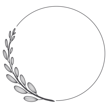 Line Art Leaf Wreath png